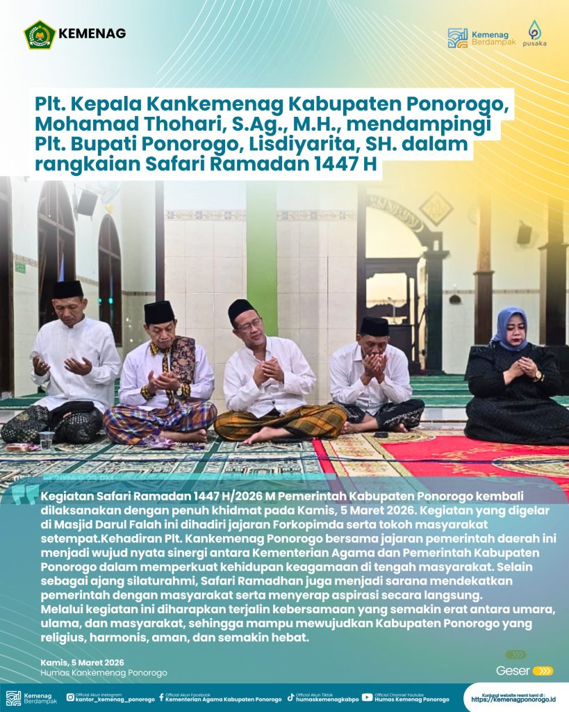 Safari Ramadan 1447 H, Pemkab Ponorogo Pererat Silaturahmi Bersama Masyarakat Sukorejo