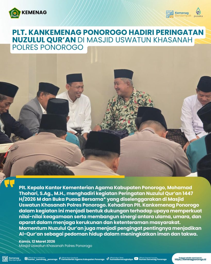 Plt. Kankemenag Ponorogo Hadiri Peringatan Nuzulul Qur’an di Masjid Uswatun Khasanah Polres Ponorogo