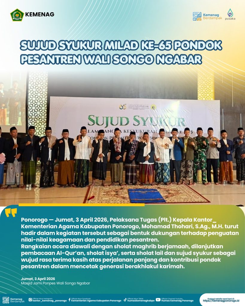 Sujud Syukur Milad ke-65 Pondok Pesantren Wali Songo