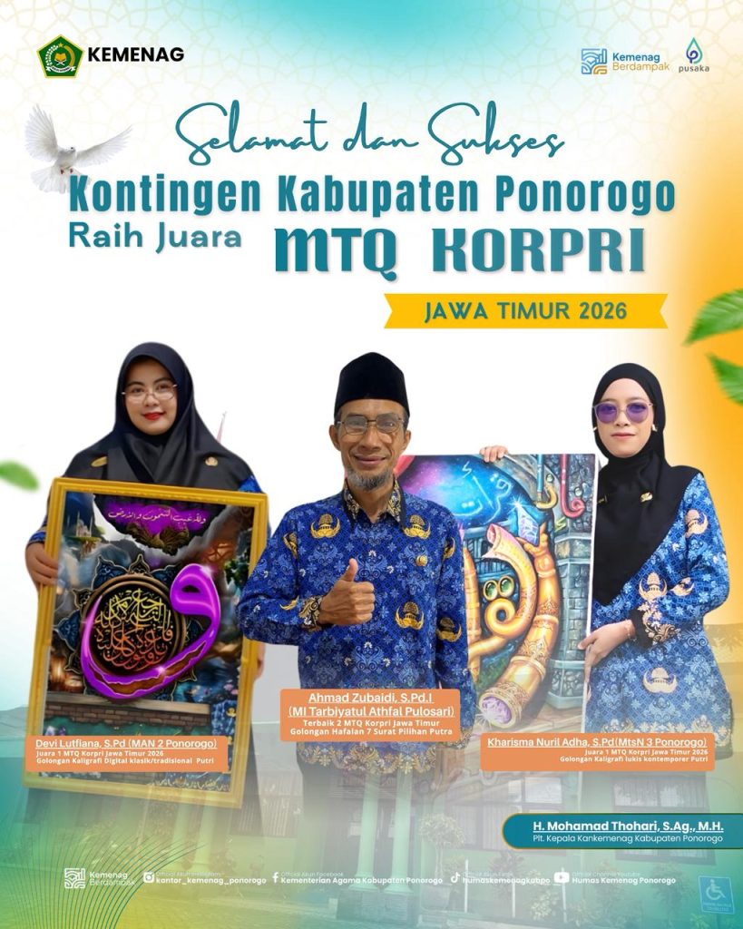 Kontingen Ponorogo Raih Prestasi Gemilang di MTQ Korpri Jawa Timur 2026
