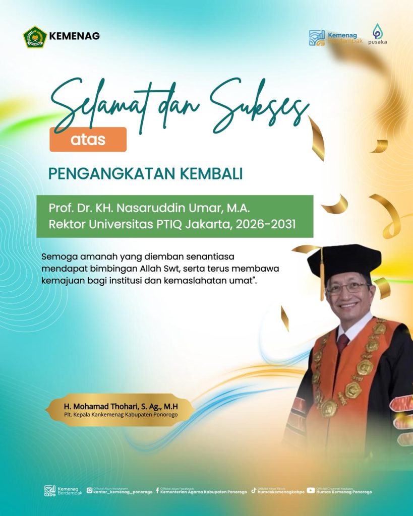 Selamat dan Sukses atas Pengangkatan Kembali Rektor Universitas PTIQ Jakarta