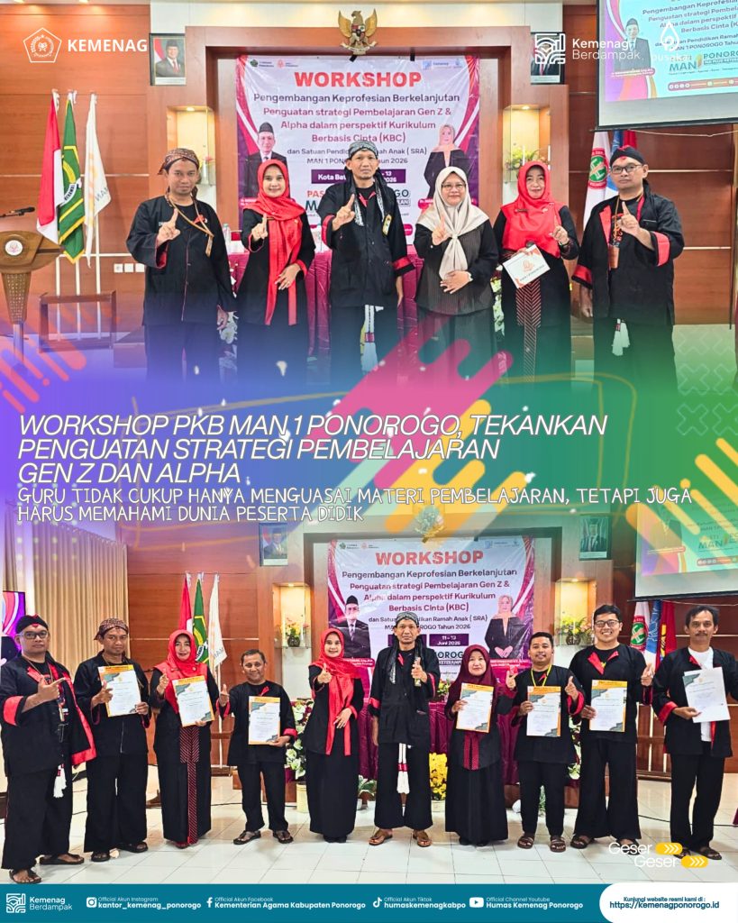 Workshop PKB MAN 1 Ponorogo Tekankan Penguatan Strategi Pembelajaran Gen Z dan Alpha