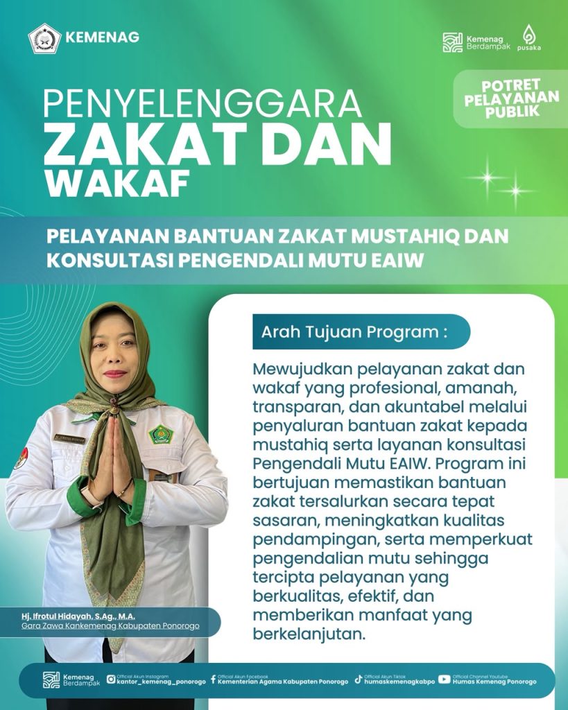 PELAYANAN BANTUAN ZAKAT MUSTAHIQ DAN KONSULTASI PENGENDALI MUTU EAIW